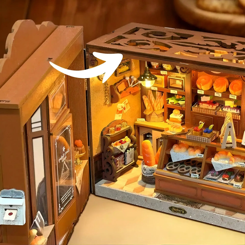 180° Fold-Open Bakery Display — Zora’s Bakery DIY Mini House Kit l DIY Miniature Kit