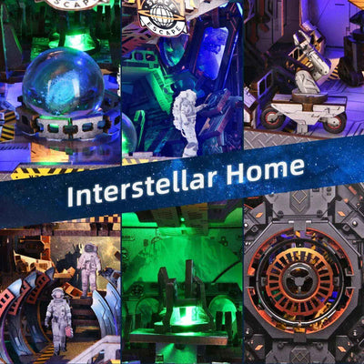 Rocoxia Interstellar Home: The Future Home of Mankind DIY Book Nook Kit - Rocoxia