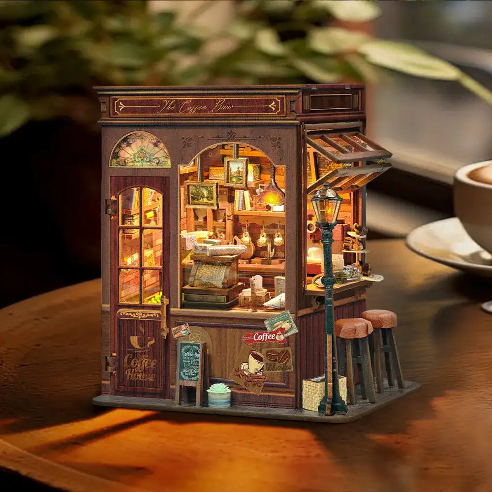 Morning Mist Café DIY Book Nook Kit - ROCOXIA