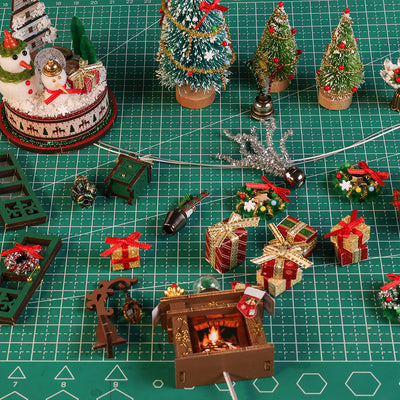 Snowy Christmas Lodge DIY Miniature Dollhouse Kits