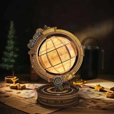Star Trail Globe DIY 3D Wooden Model - ROCOXIA