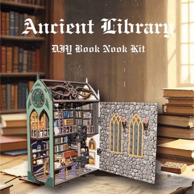 Ancient Library DIY Book Nook Kit - ROCOXIA