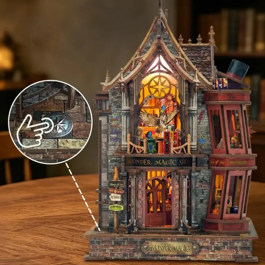 Touch-Activated Warm Ambient Lighting — Magic Wonder House DIY Mini House Kit l DIY Miniature Kit