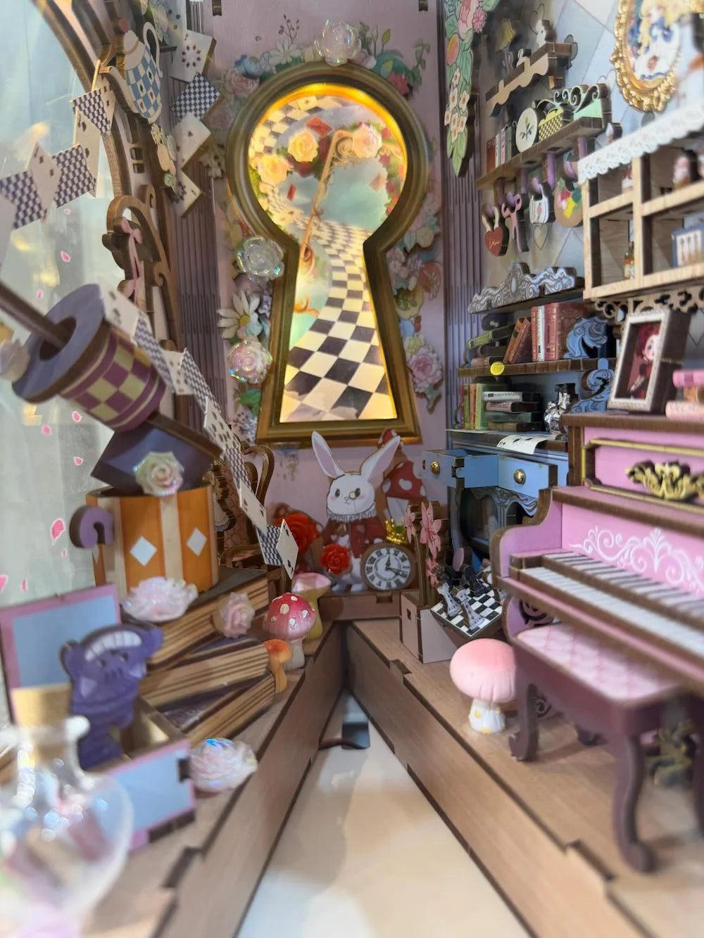180° Foldable Design — Alice's Tea Party Diary DIY Book Nook Kit