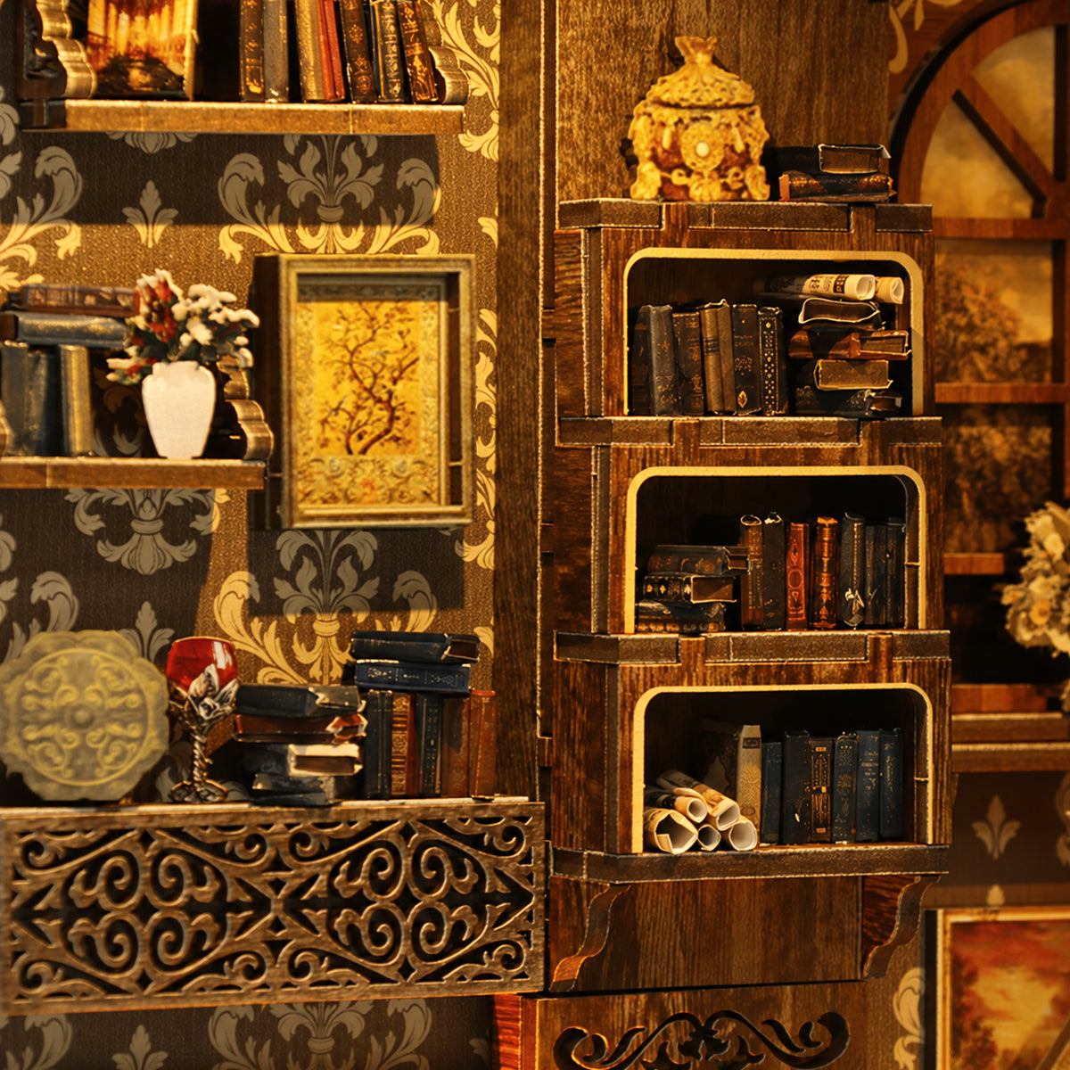 Ancient Book Collection Room DIY Book Nook Kit