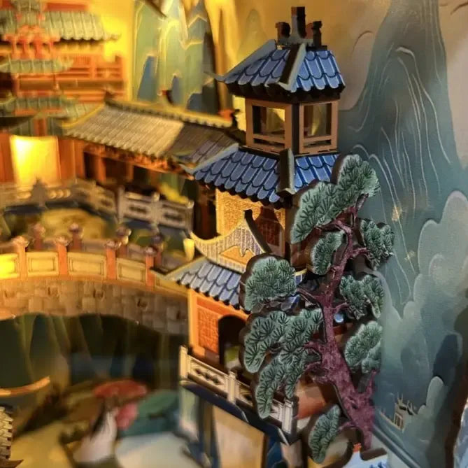 Side Wall Suspended 3D Garden Ornament — Penglai Wonderland DIY Book Nook Kit