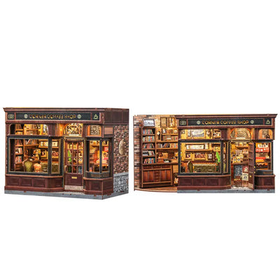Corner Coffee Shop DIY Miniature Kit - ROCOXIA