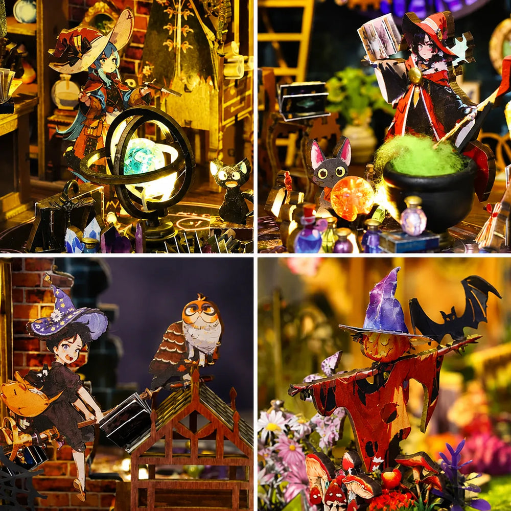 Whimsical Magical Characters & Details — Elf House in the Forest DIY Miniature Dollhouse Kit