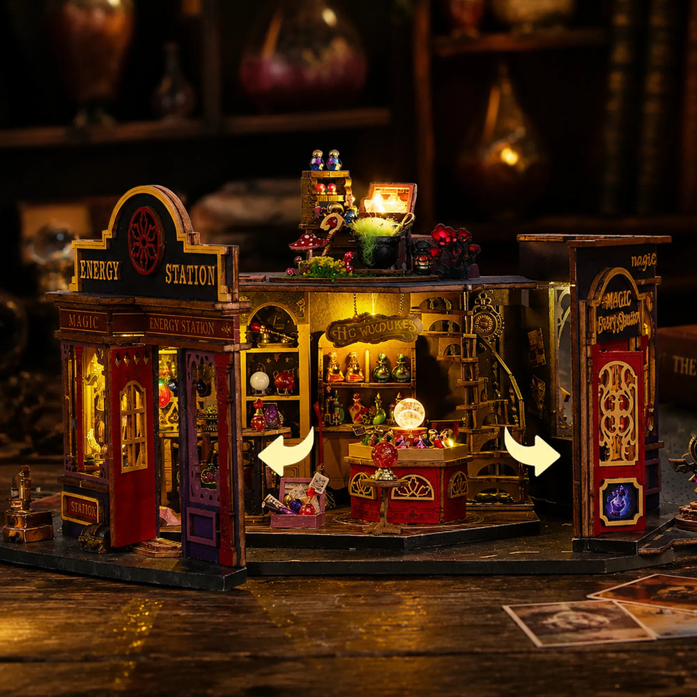 Open It Up and Explore — Magic Energy Station DIY Mini House Kit ｜DIY Miniature Kit