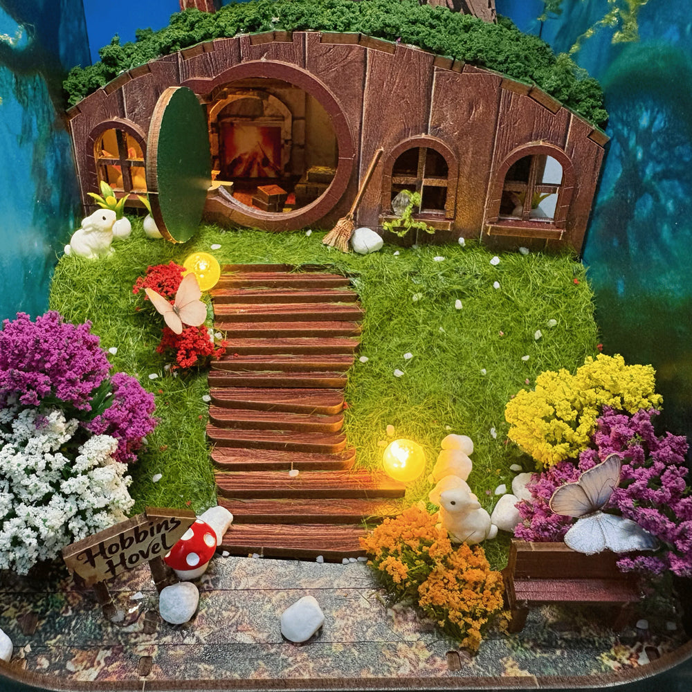 Open Design for Personal Touches — Hobbins Hovel Fantasy Cottage DIY Book Nook Kit