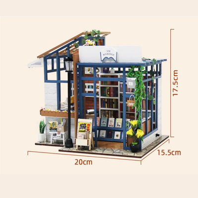 The Bookshop Mini House Kit l DIY Miniature Kit - ROCOXIA