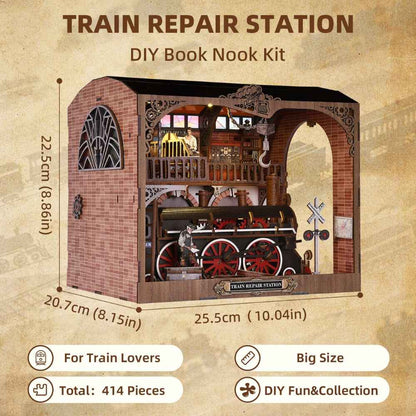 Train Repair Station DIY Book Nook Kit