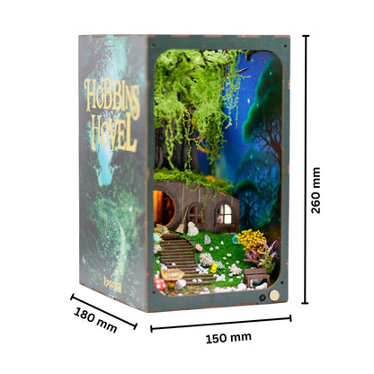 Hobbins Hovel Book Nook, Hobbits-themed, LOTR-themed, house in woods, Bag End, Mossy themed, 180x150x260 mm