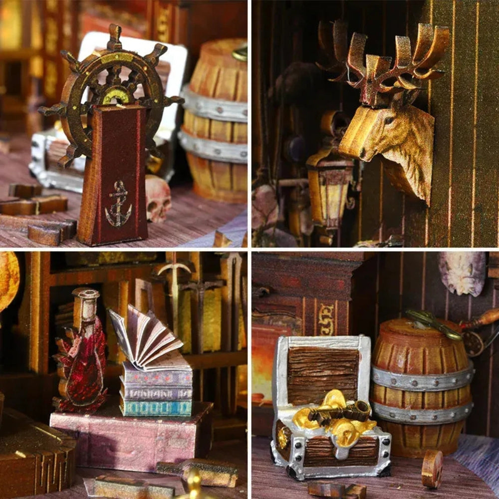 Aden Pirate Ship DIY Book Nook Kit - ROCOXIA