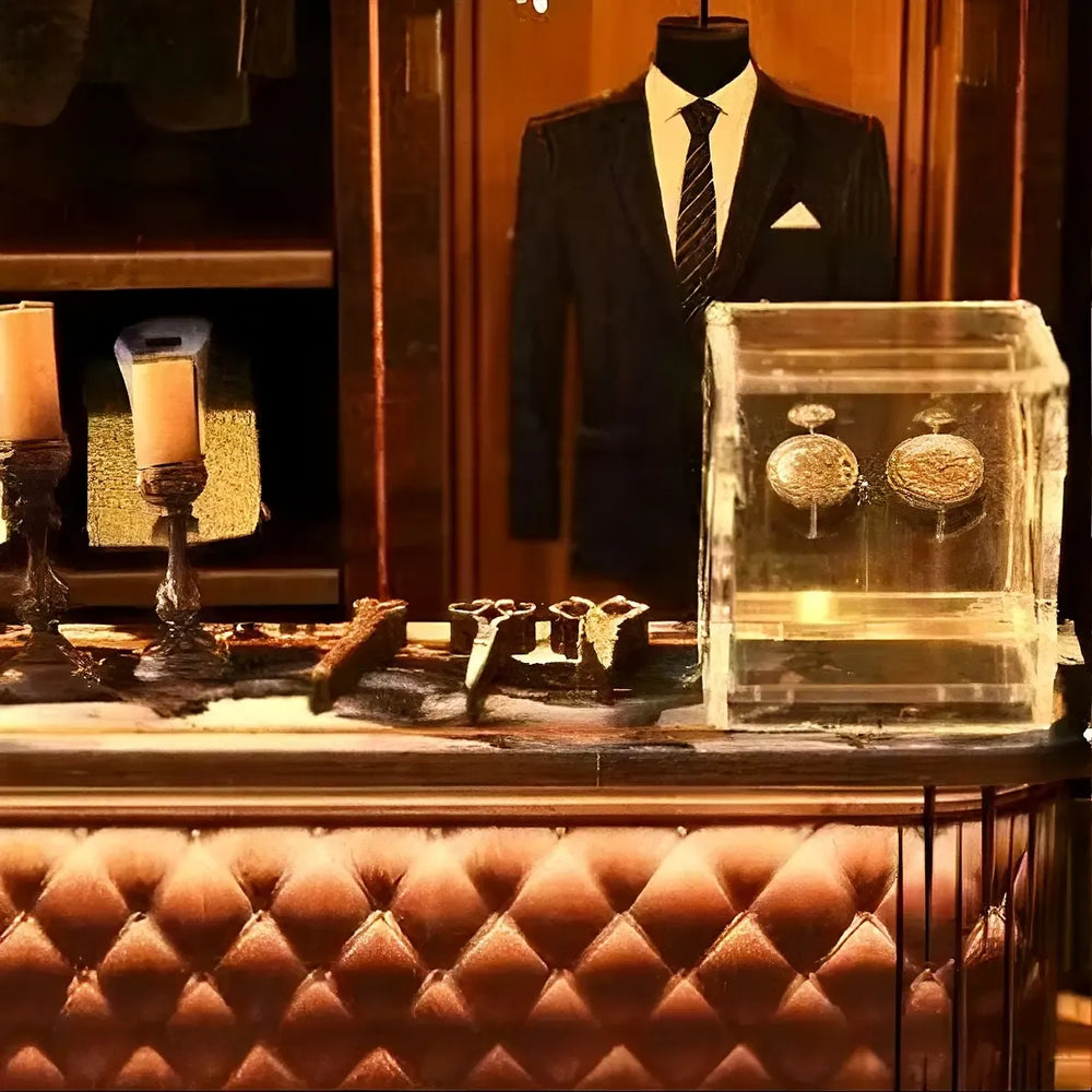 Tufted Counter & Suit Display — Kit Maisonnette DIY Ligne d'Or l Kit Miniature DIY