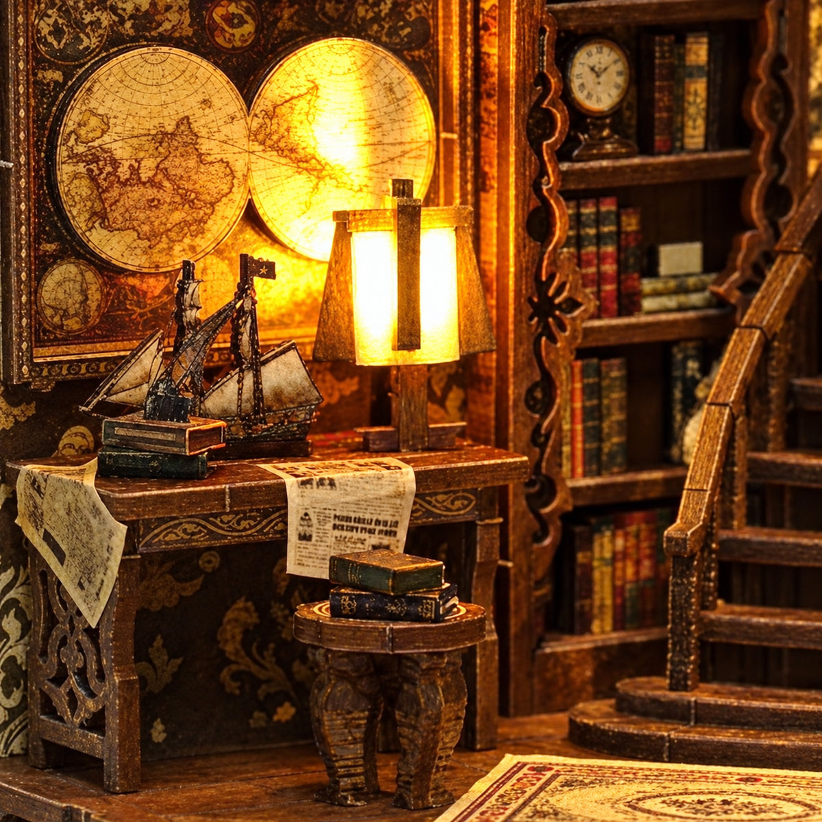 Ancient Book Collection Room DIY Book Nook Kit