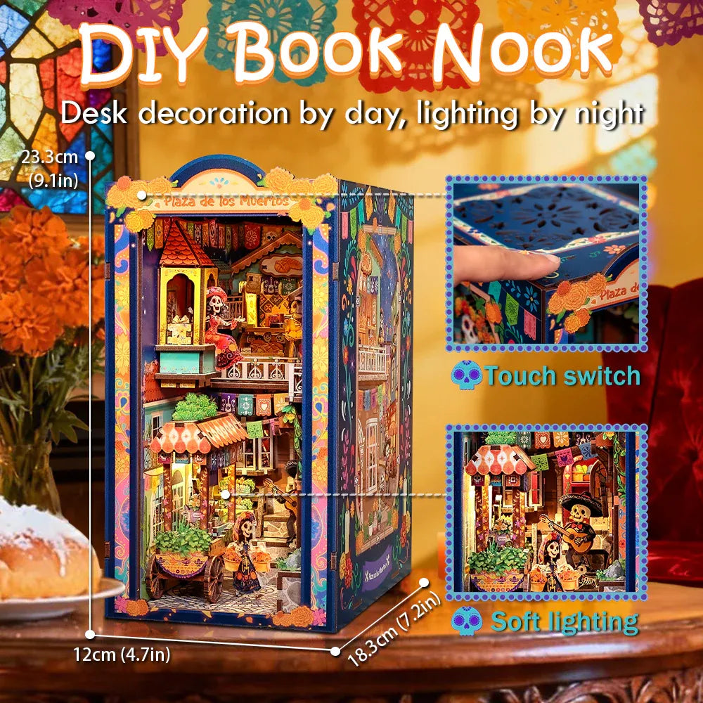 Warm Evening Lighting — Plaza de los Muertos DIY Buchnischen-Bausatz