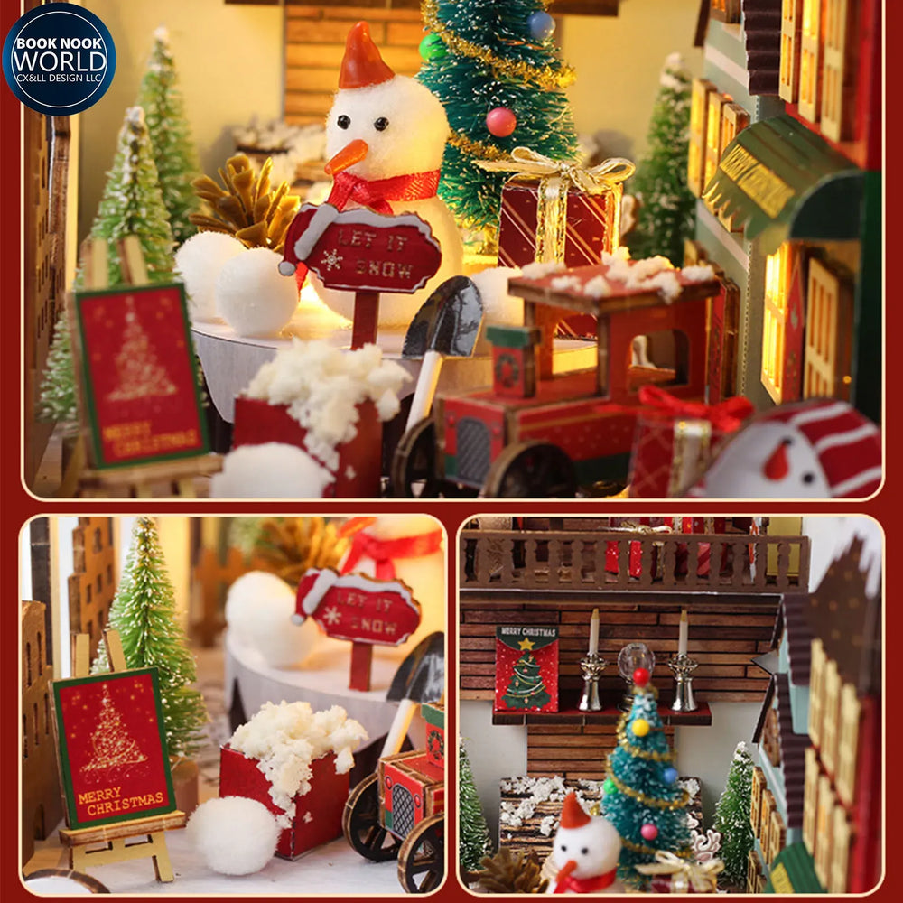 Merry Little Christmas Details — Kit de bricolage de coin de livre de Noël