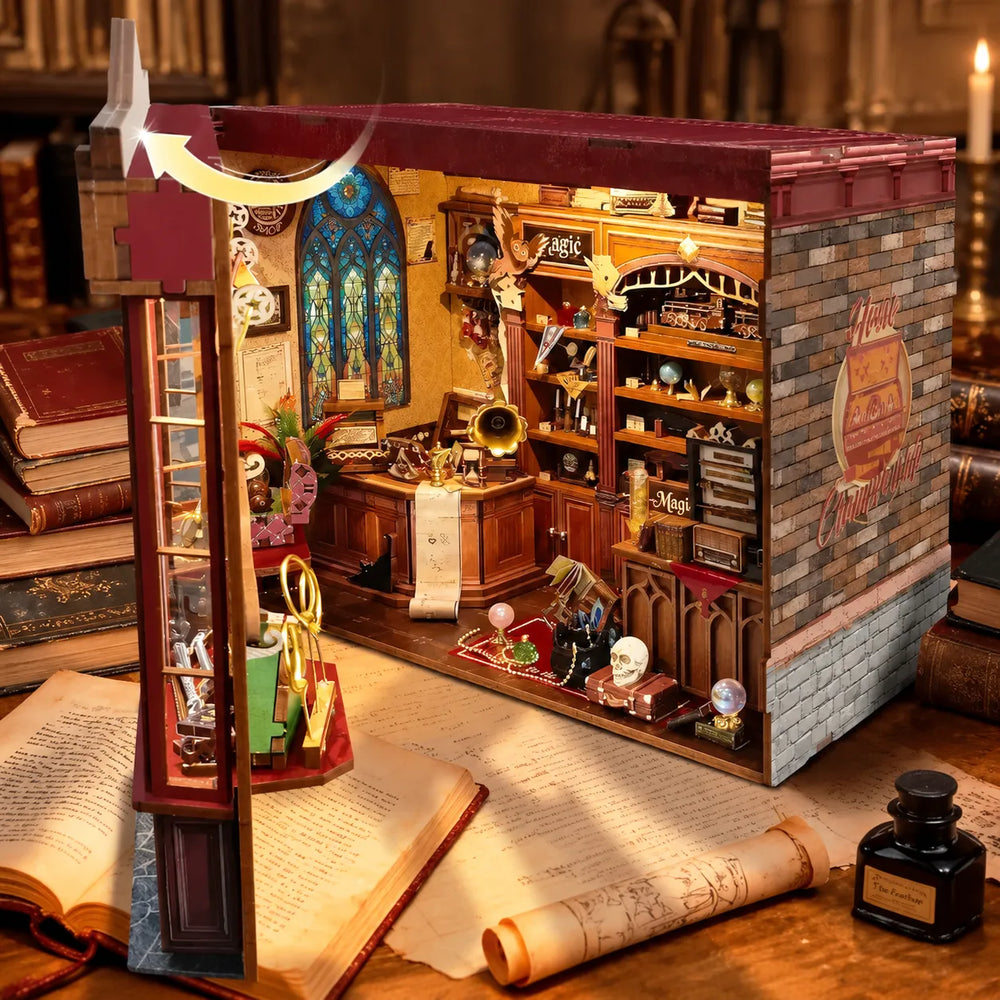 Open-Up Side Panels for a Wider View — Magic Boutique DIY Book Nook Kit