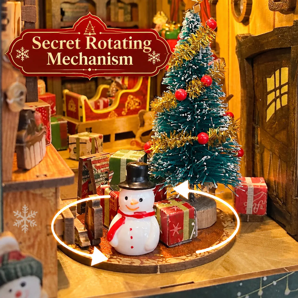 Hidden Rotating Mechanism — Jingle Cabin DIY Bücherregal-Eckbausatz