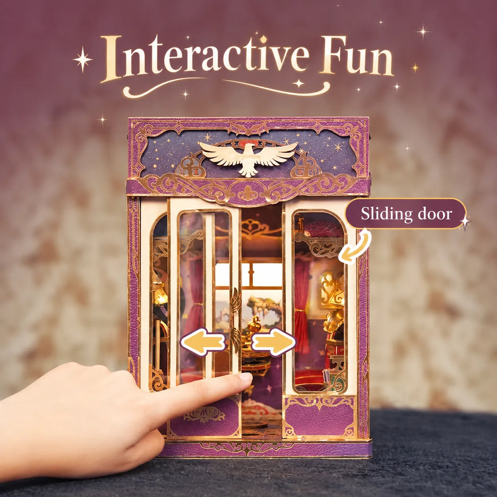 Two-Way Sliding Door — Train Cabin Series – Magical Journey Motion Scene DIY Book Nook Kit