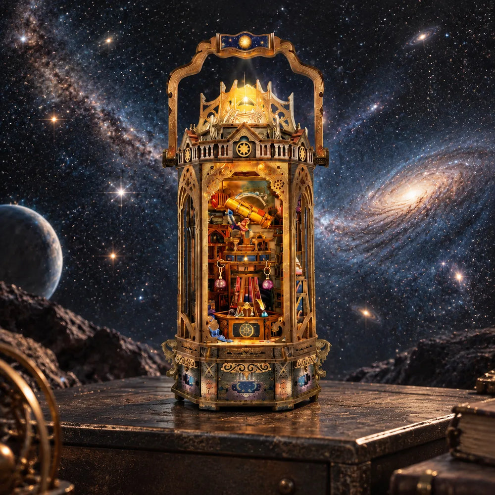 Dreamy Starry Observatory Theme — The Lantern of Galaxy DIY Book Nook Kit