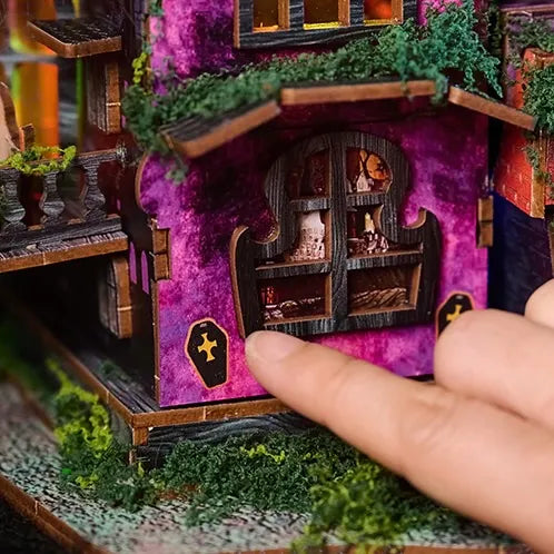 Touch-Activated Lighting — Halloween Night DIY Mini House Kit l DIY Miniature Kit