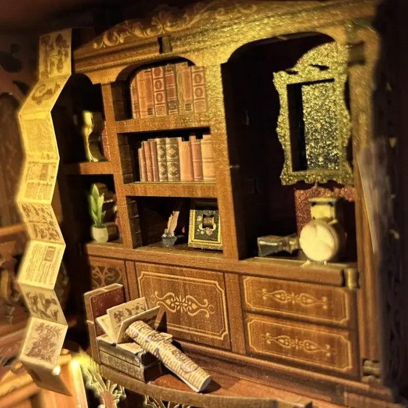 Vintage Curated Book Collection Details — Myriad Books House DIY Book Nook Kit