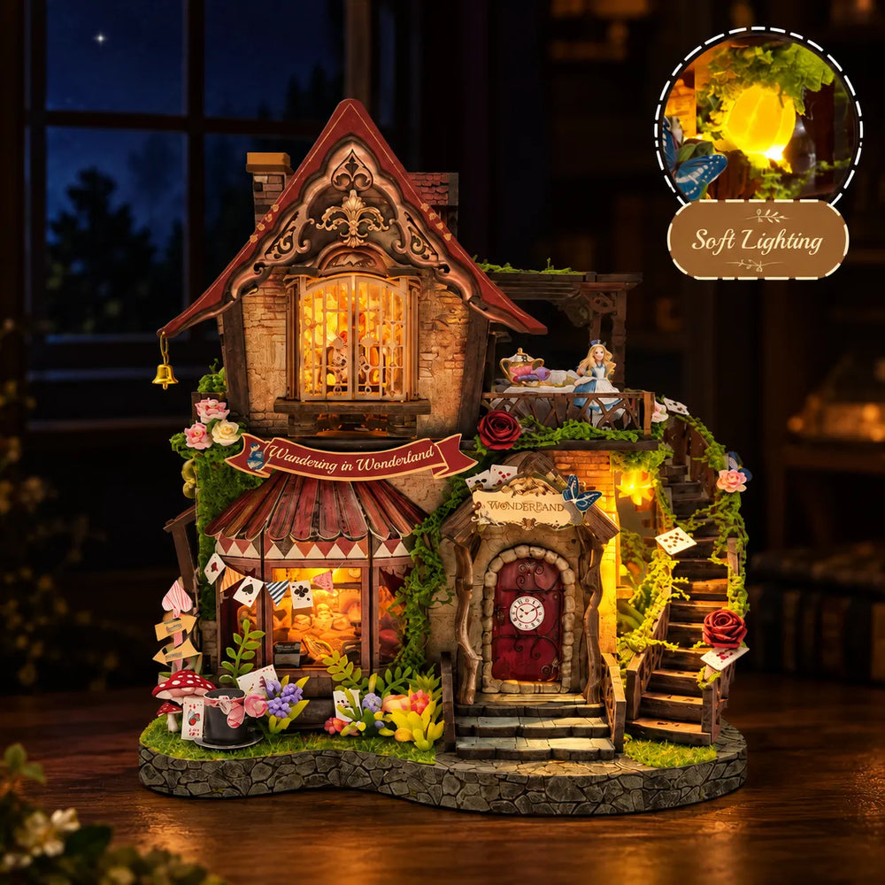 Touch-Controlled Warm Lighting — Dreamy Cottage DIY Miniature Kit