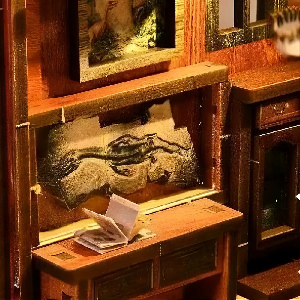 Fossil Specimen Study Corner — Fossil Museum DIY Book Nook Kit