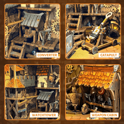 Mining Zone Fortress DIY Book Nook Kit - ROCOXIA