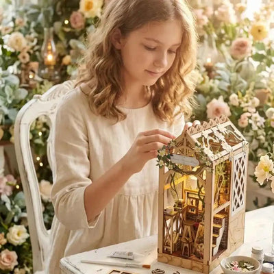 Serene Flower House DIY Book Nook Kit - ROCOXIA