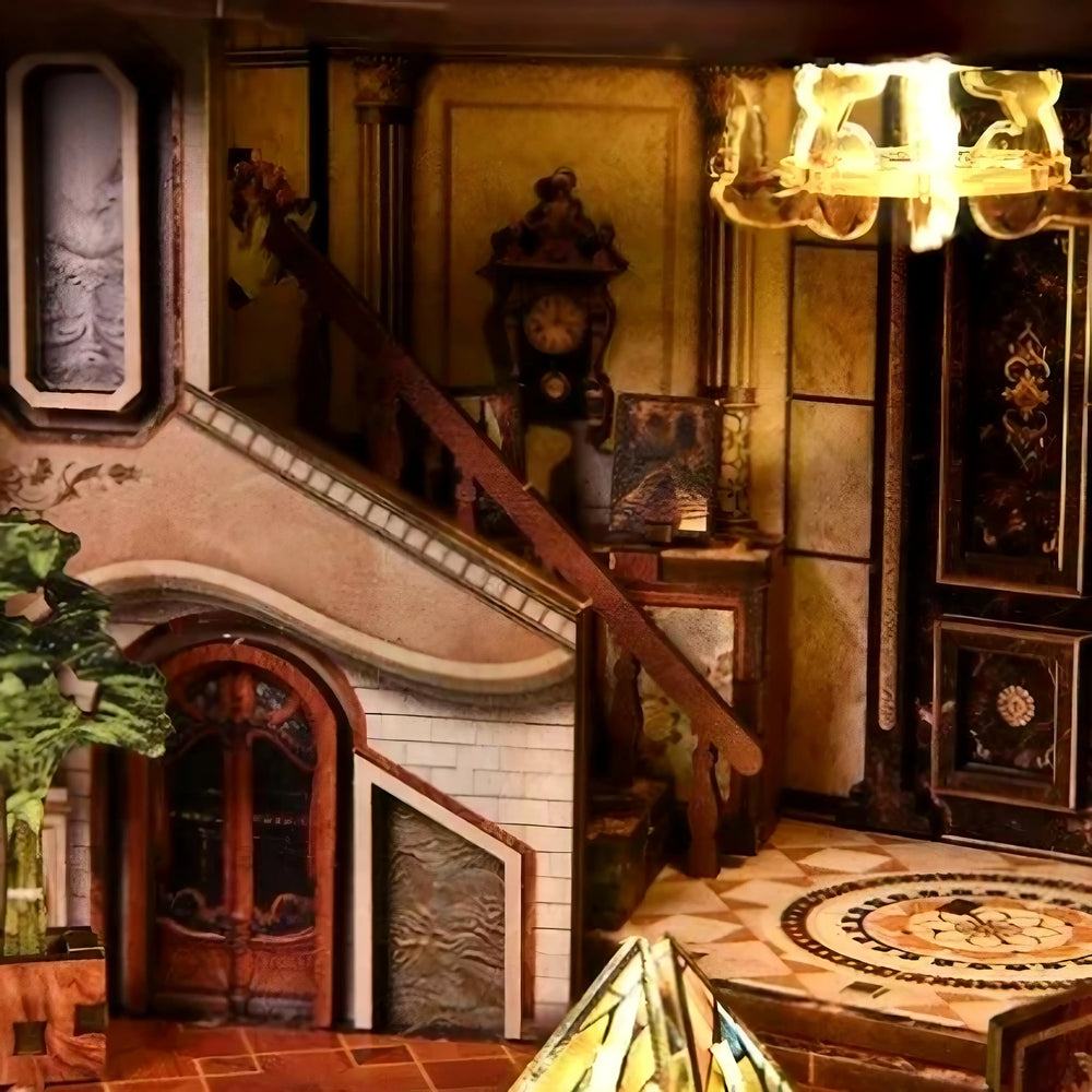 Curved Staircase & Grand Lobby — Dream Theater DIY Book Nook Kit