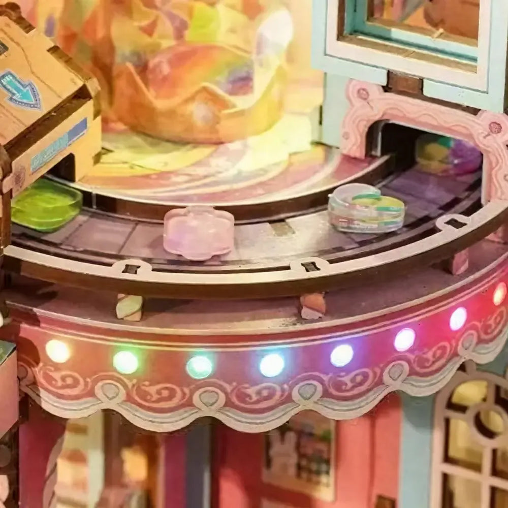 Candy Track & Colorful String Lights — Candy Workshop DIY 3D Puzzle Transmission Model Kit