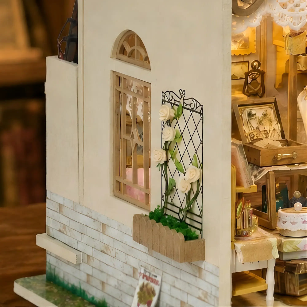 Charming Cottage-Style Shop Façade — Vitrine's Tale DIY Mini House Kit l DIY Miniature Kit