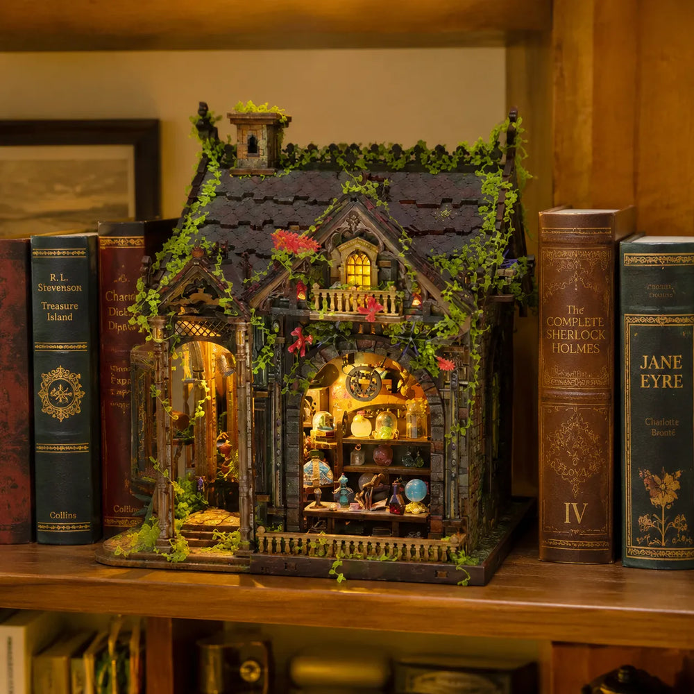 A Magical Bookshelf Display — Myriad Realms Club DIY Mini House Kit l DIY Miniature Kit
