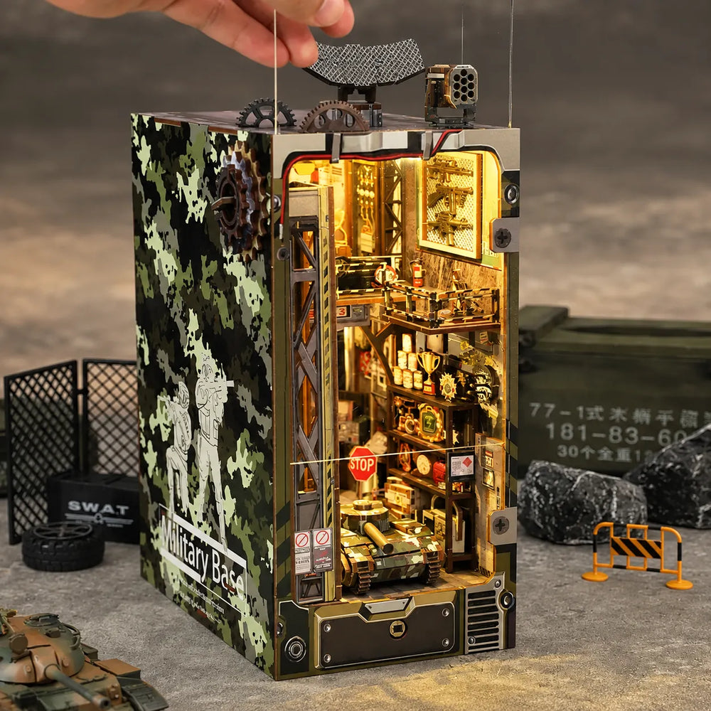 Dust-Free Display — Military Base DIY Book Nook Kit