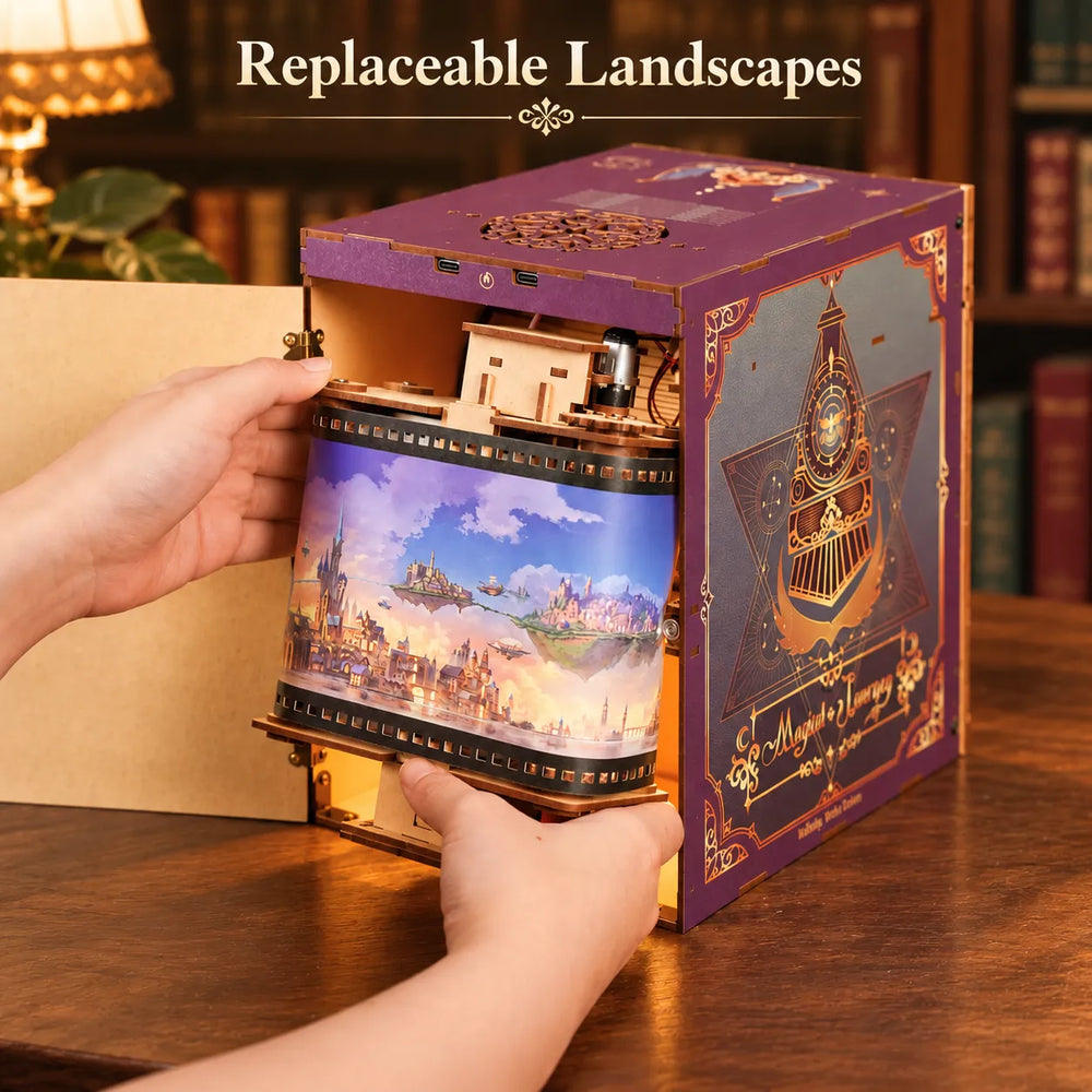 Replaceable Scenic Journey — Train Cabin Series – Magical Journey Motion Scene DIY Book Nook Kit