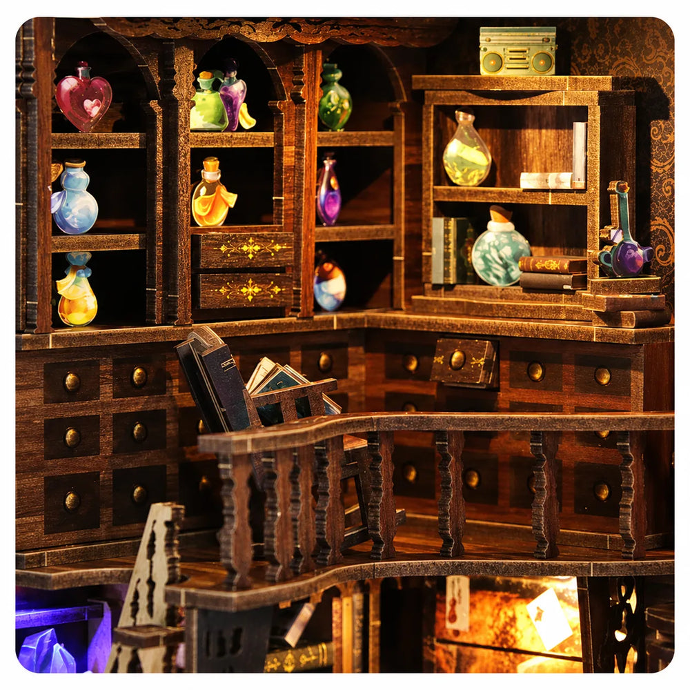 Two-Level Alchemist’s Loft — Magic Potion House DIY Book Nook Kit