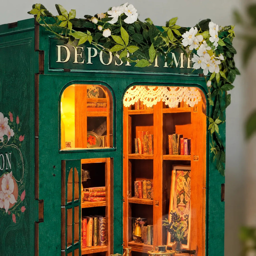 Enchanting Floral Window Display — Moments In Time DIY Book Nook Kit