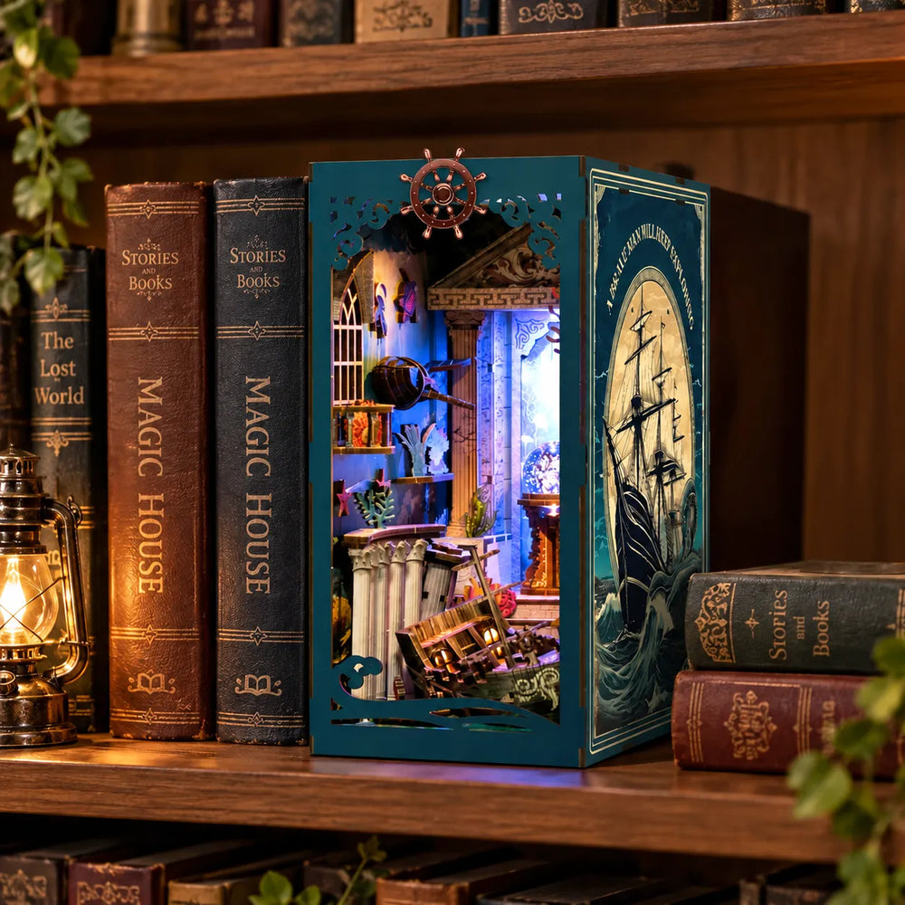 A Mysterious Ocean Shelf Display — Riddle on the Seabed DIY Book Nook Kit