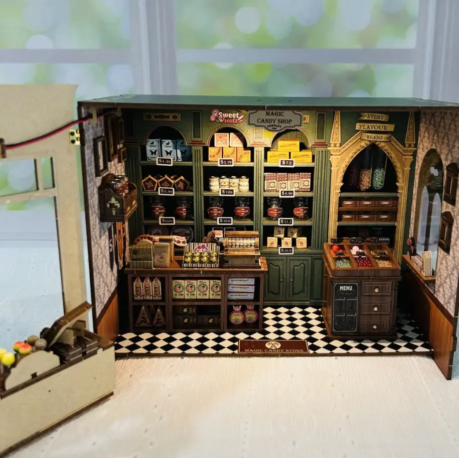 180° Fold-Out Candy Shop — Kit de bricolage Le coin lecture de la boutique de bonbons magiques