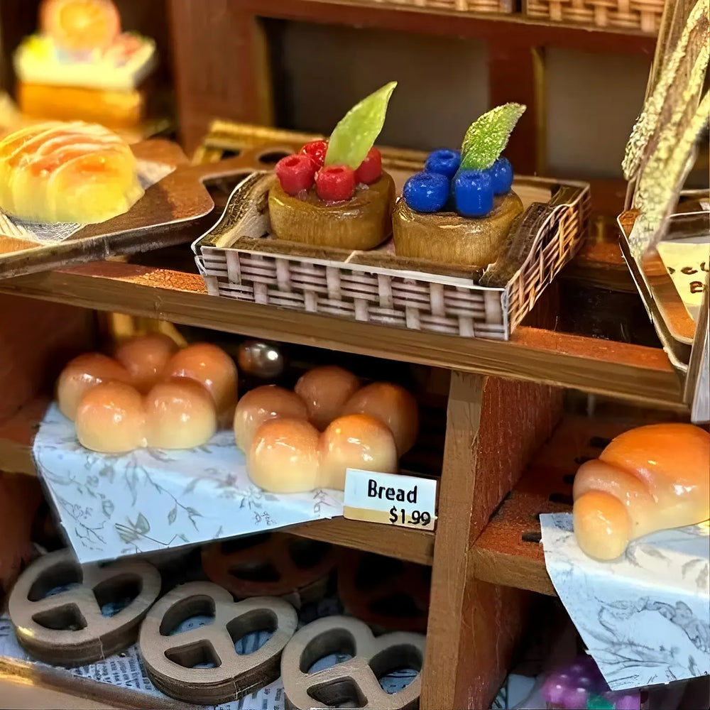 Bakery Case Full of Tiny Treats — Zora’s Bakery DIY Mini House Kit l DIY Miniature Kit
