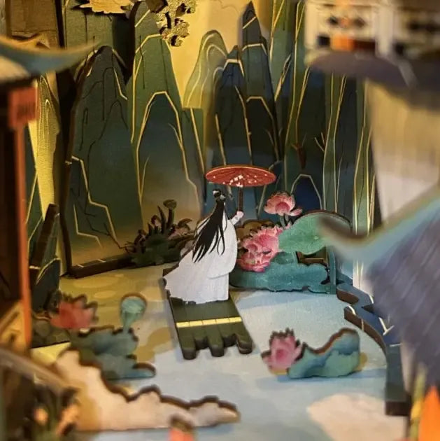 Chinese-Style Themed Character Scene — Penglai Wonderland DIY Book Nook Kit