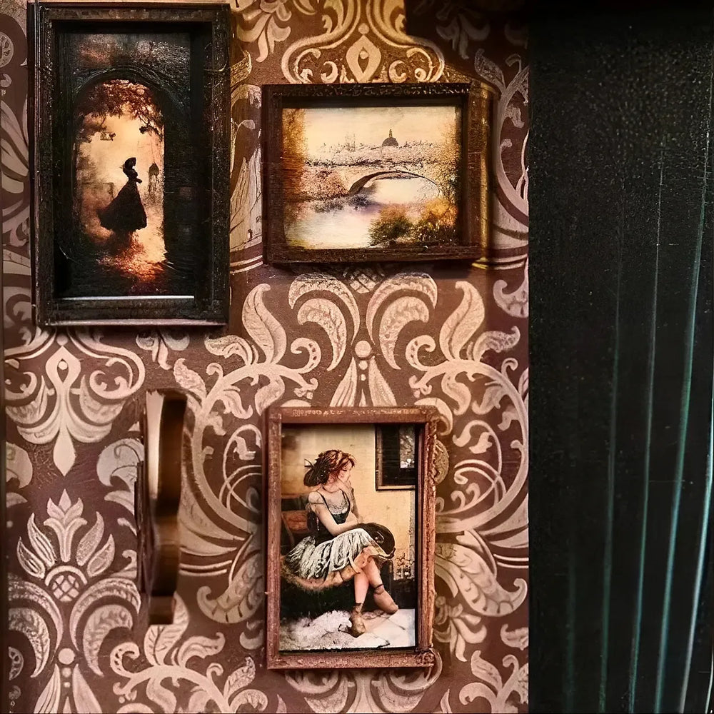 Vintage European Gallery Wall — European Melody Music Instrument Box DIY Book Nook Kit