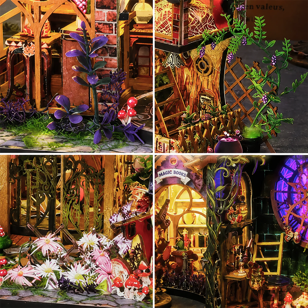 Enchanted Woodland Flowers & Vines — Elf House in the Forest DIY Miniature Dollhouse Kit