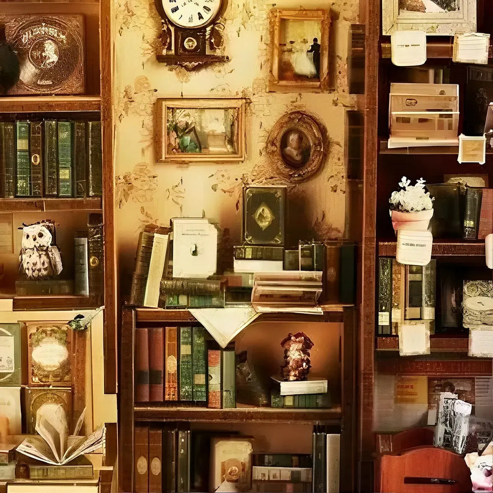 Vintage Décor & Warm Pendant Lighting — Holiday Bookstore DIY Story Frame Puzzle Kit