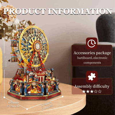 Century Ferris Wheel 3D Wooden Mechanical Puzzles - ROCOXIA