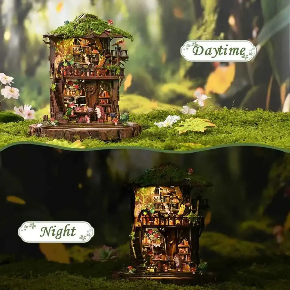 Forest Tea Book Club DIY Mini House Kit l DIY Miniature Kit - ROCOXIA