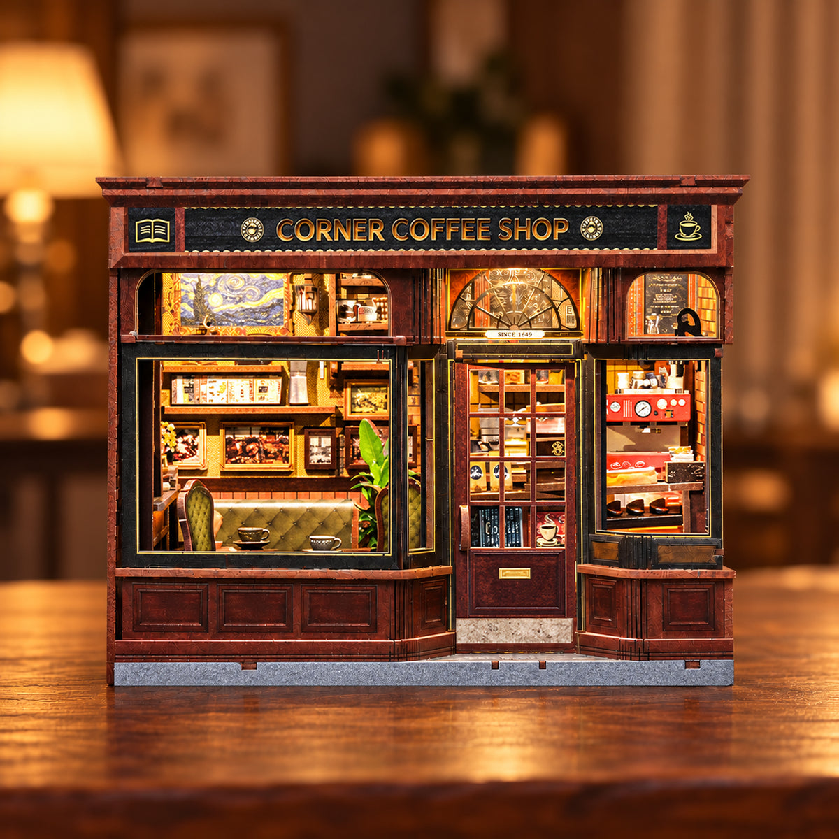 Corner Coffee Shop DIY Miniature Kit